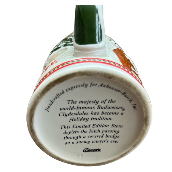 Vintage Budweiser Stein - 1984 Limited Edition - Anheuser Busch Clydesdales - Picture 5 of 6